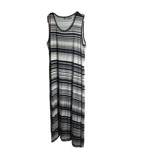 Chico 2 Maxi Dress Womens Large Tamra Black White Striped Tank